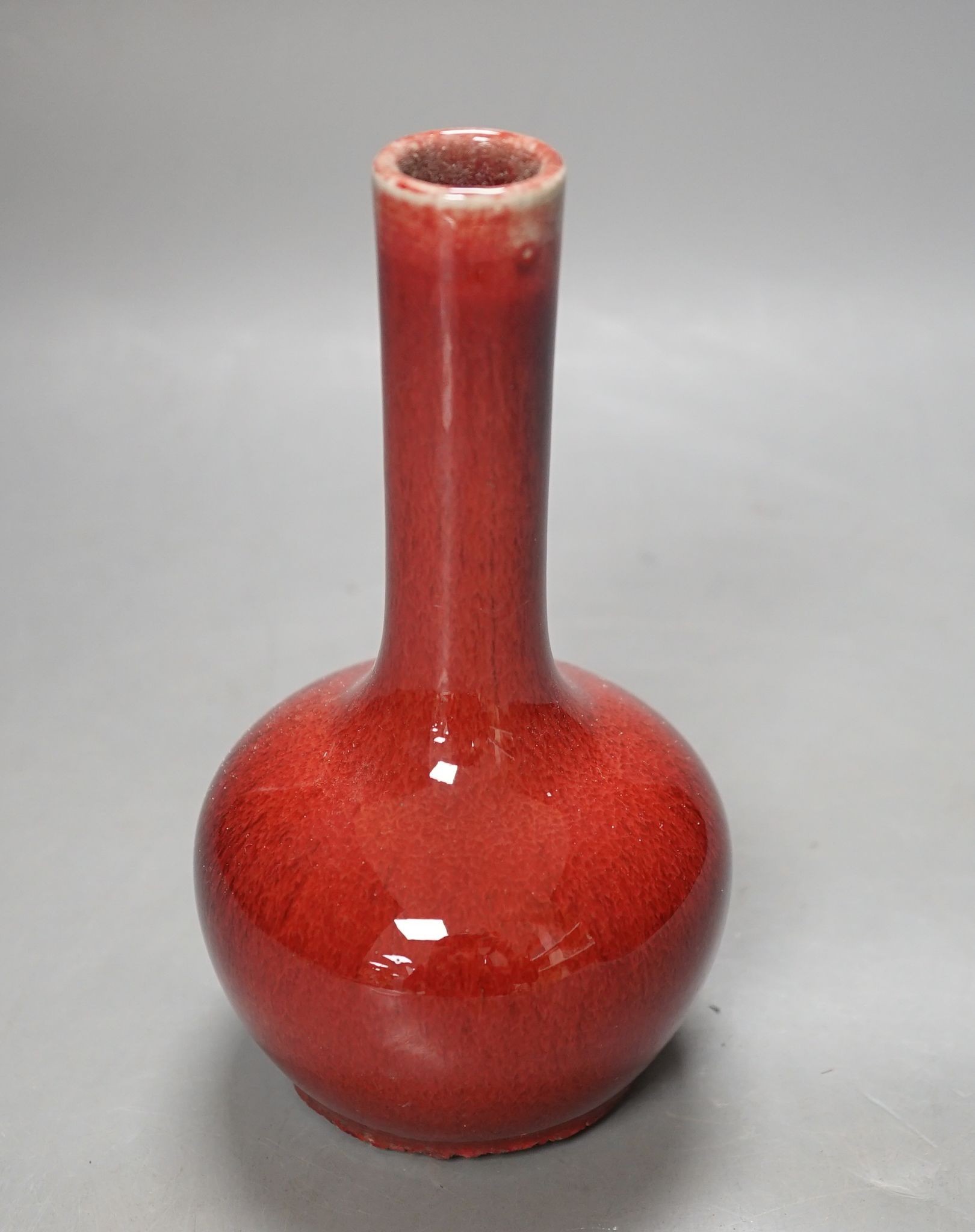 A Chine sang-de-boeuf vase, 17cms high.